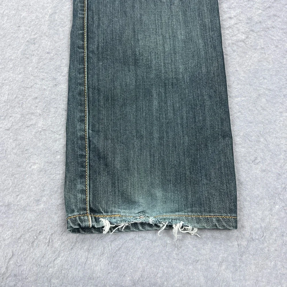 Levis 501 Jeans Men's 32x32 Blue Dark Wash Denim Button Fly Straight Leg Red Tab